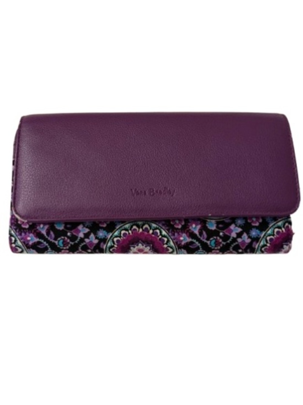 Vera Bradley RFID Audrey Wallet Dream Tapestry Purple Slim Clutch